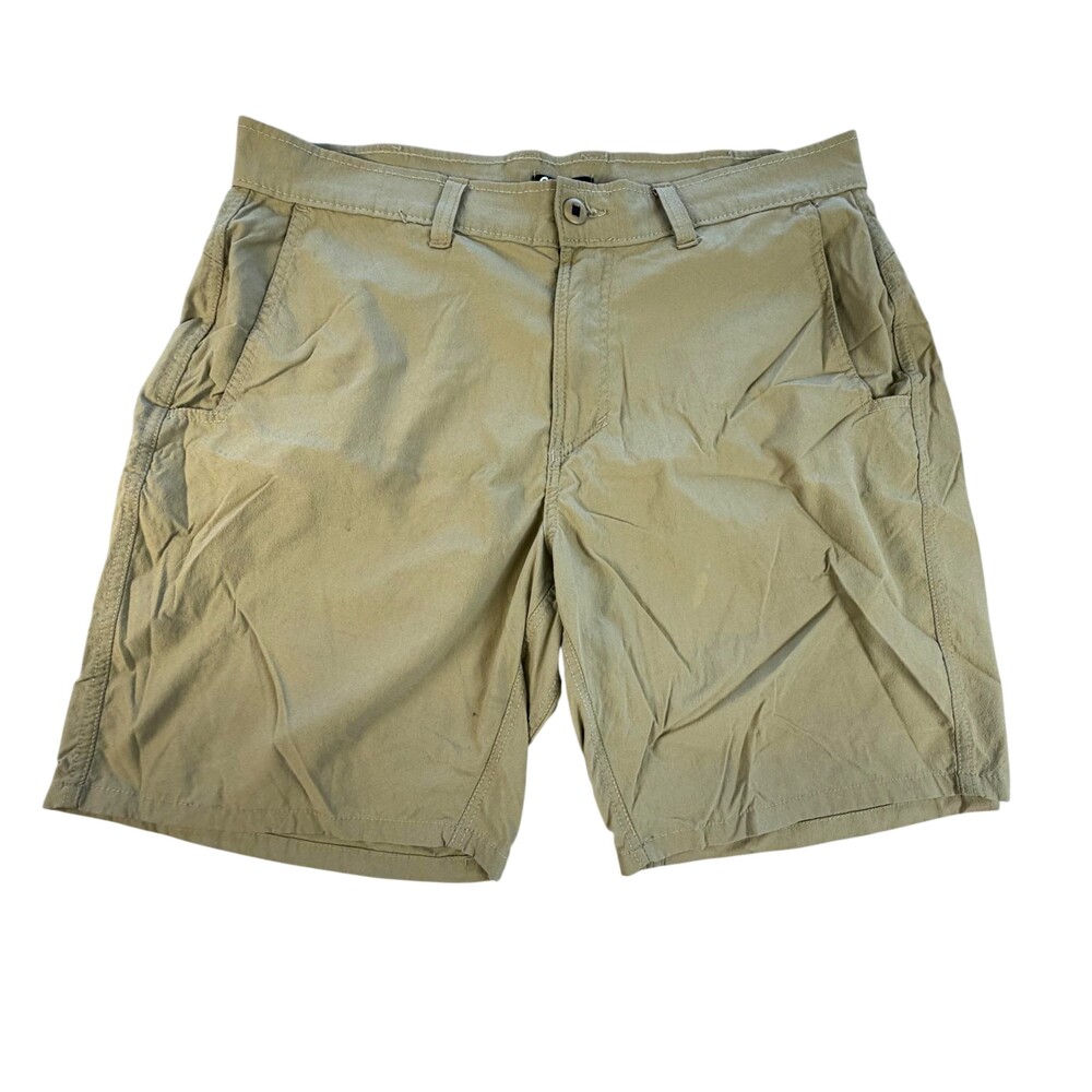 Origin Cargo Shorts Mens 38 Beige Nylon Microfiber Stretch 9 Inseam USA Casual